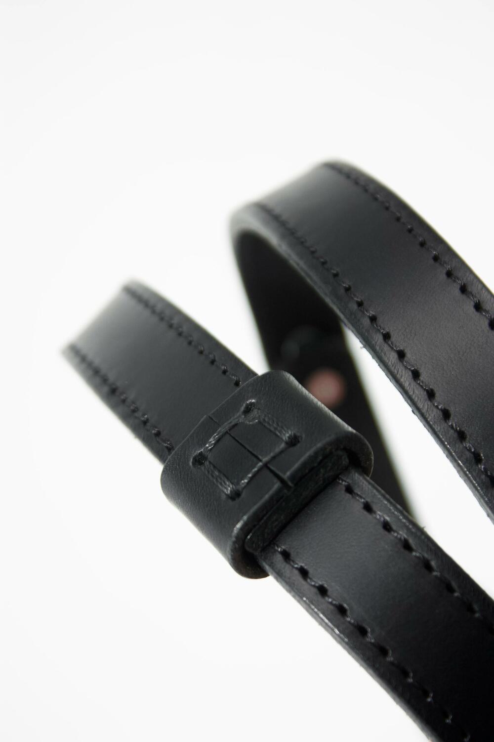 Ремінь “Верона”,  срібна фурнітура, 1.8 см чорний