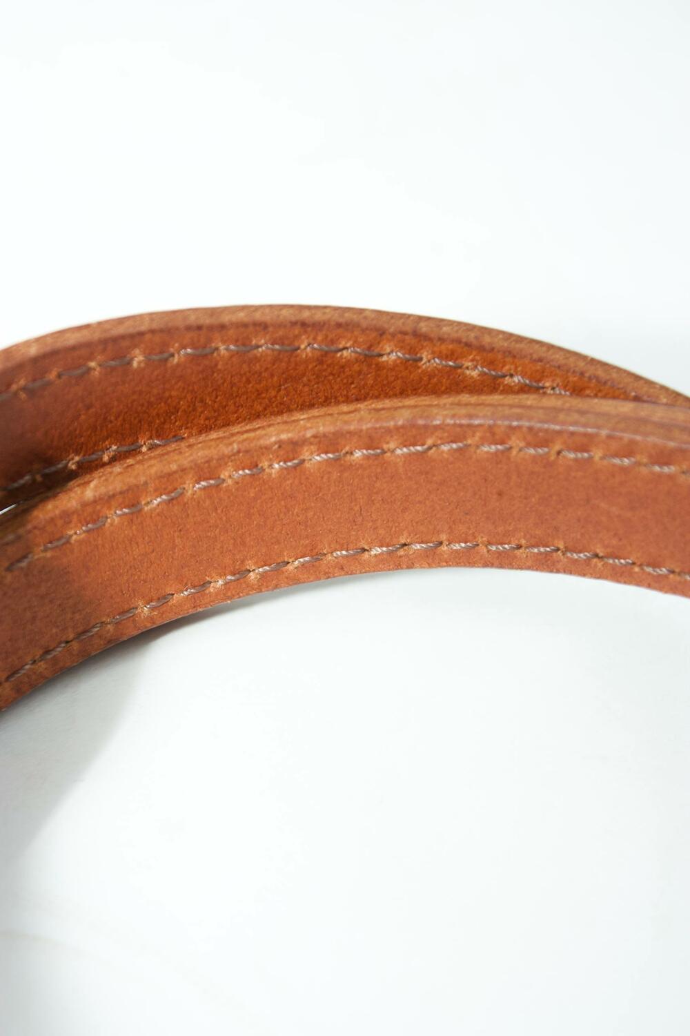 Ремінь “Верона”, срібна фурнітура, 1.8 см коньяк