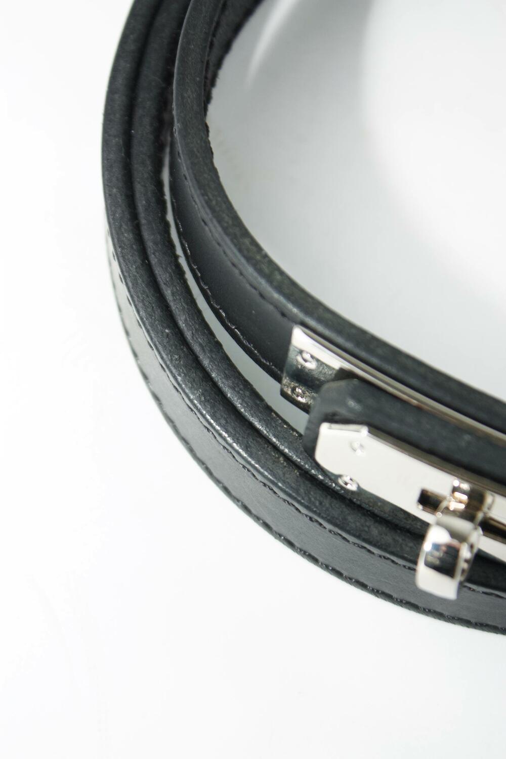 Ремінь “Верона”,  срібна фурнітура, 1.8 см чорний