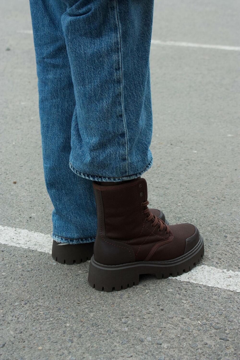 Ботинки Кордура new, шкіра+блискавка, B0424/1 Шоколад, 41