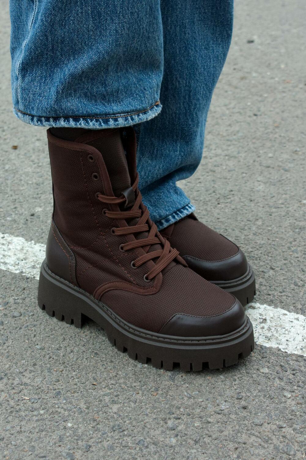 Ботинки Кордура new, шкіра+блискавка, B0424/1 Шоколад, 41