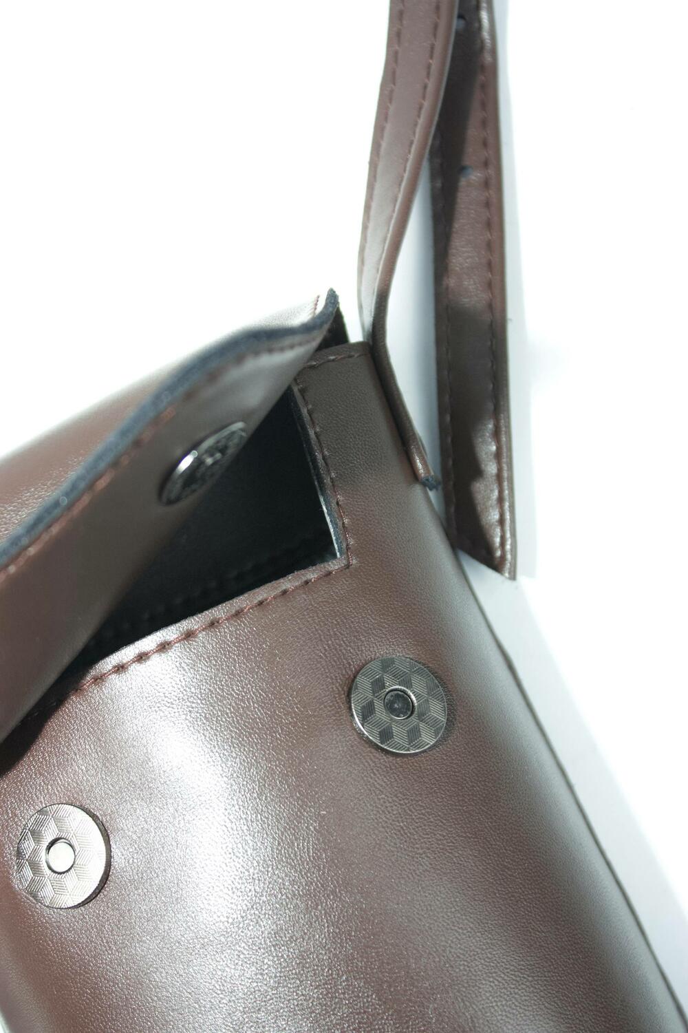 Сумка шкіряна mini, 1065 Шоколад