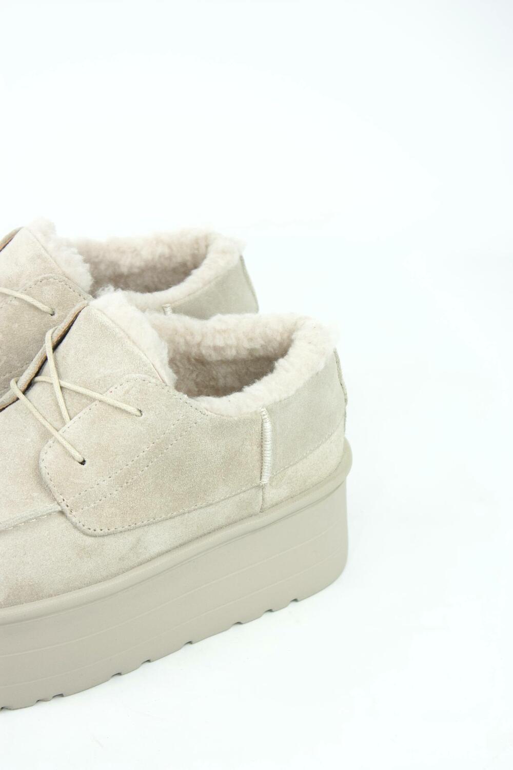 Лофери на платформі, 2343-013, ХУТРО айворі, 40