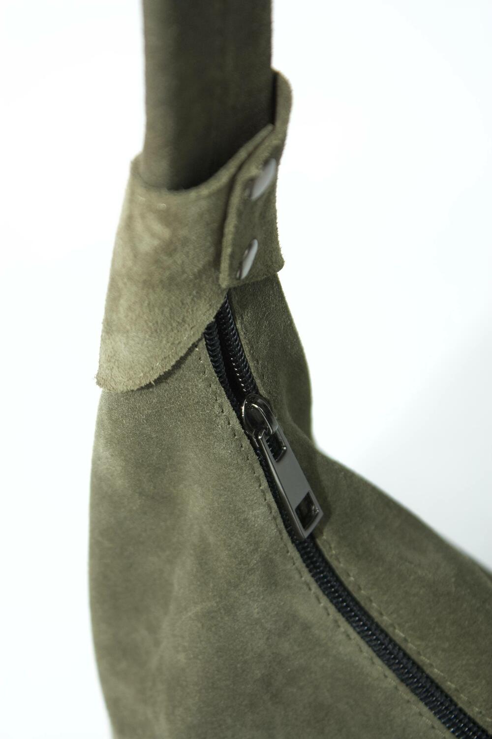 Сумка Аляска, замша олива