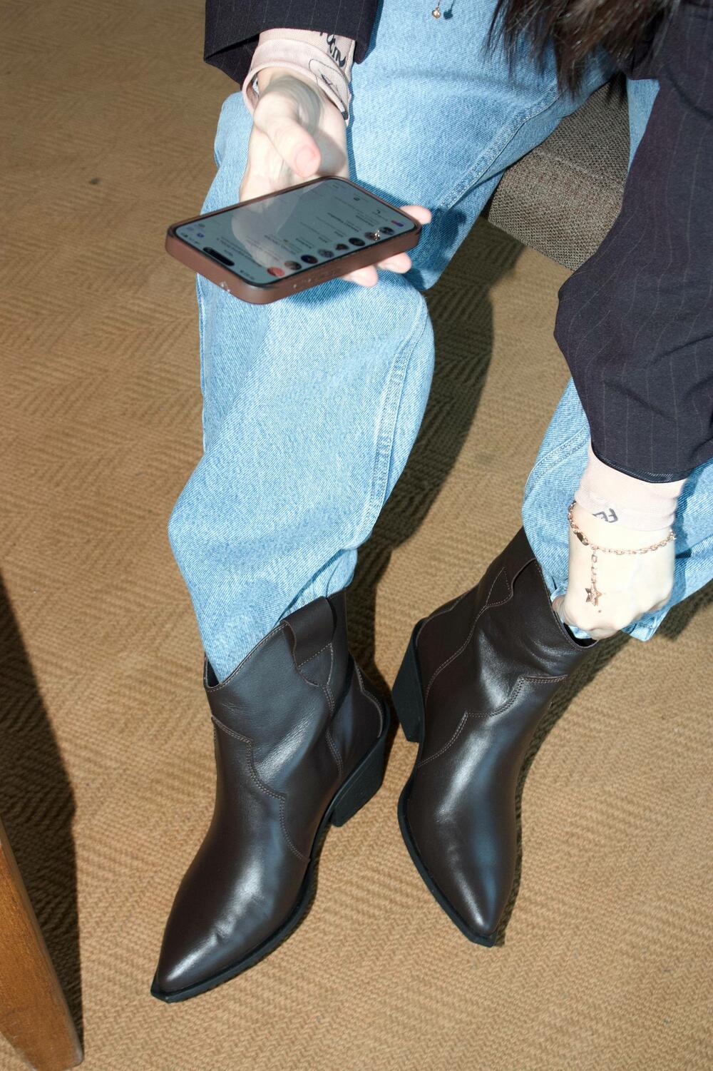 Ковбойки Ріо, низькі, байка Шоколад, 38