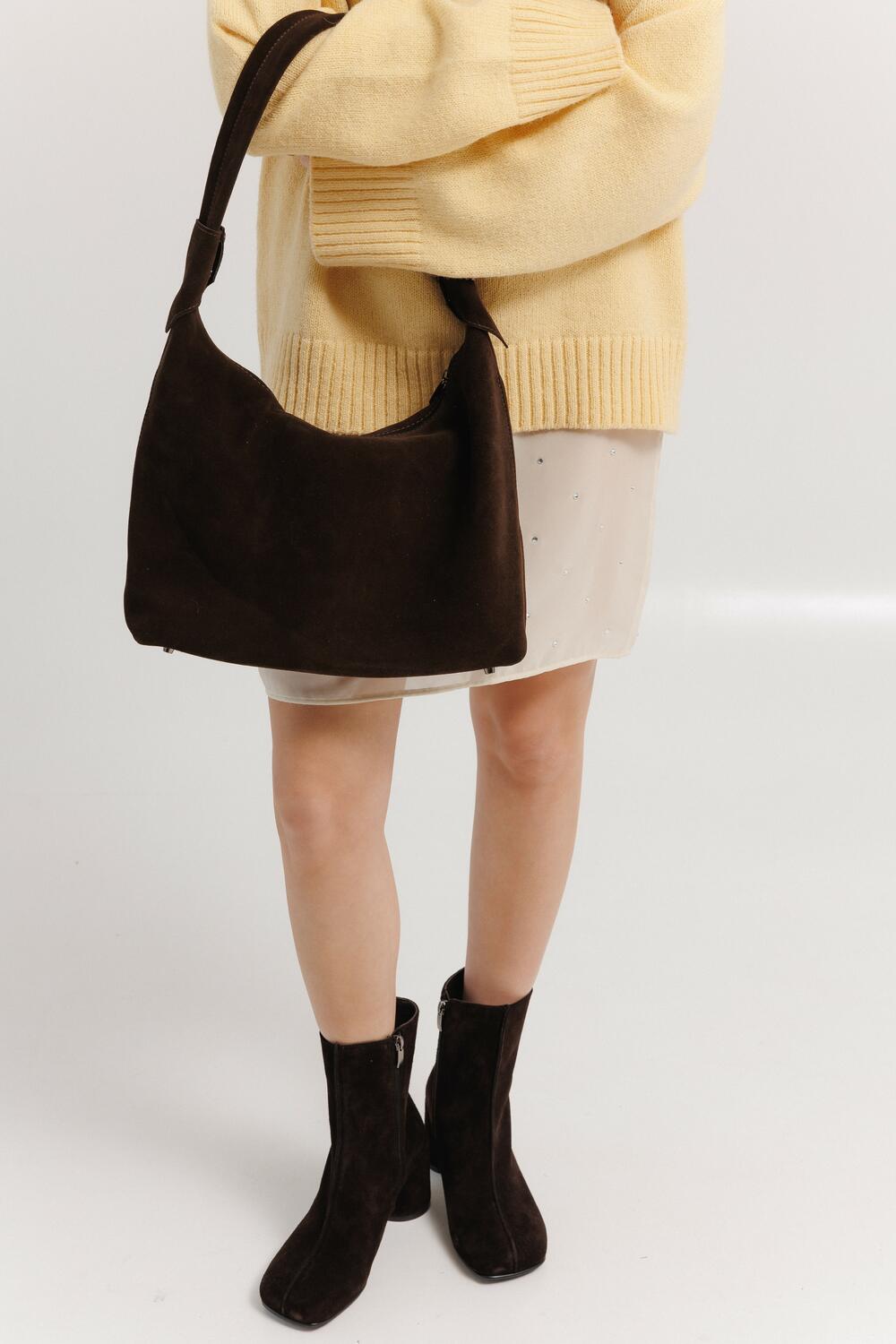 Сумка Аляска, замша Шоколад