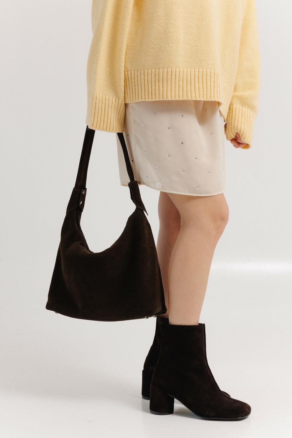 Сумка Аляска, замша Шоколад