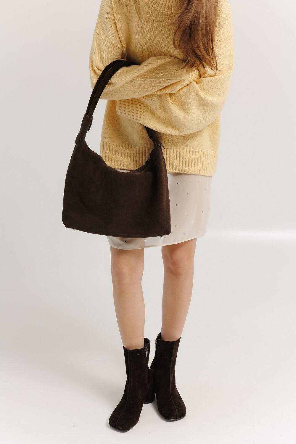 Сумка Аляска, замша Шоколад