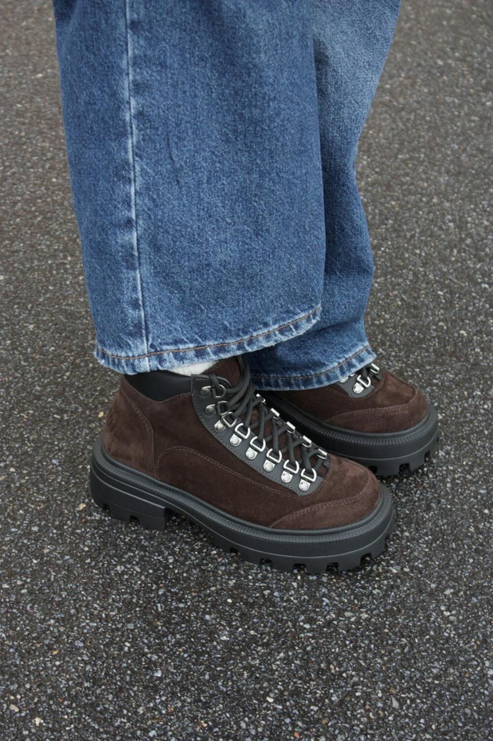 Черевики Коннор, хутро Шоколад, 41