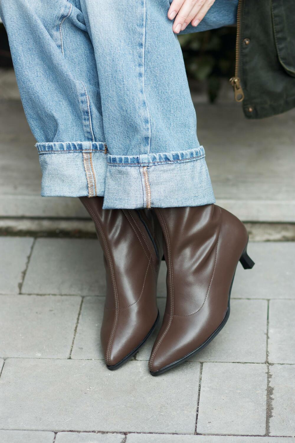 Ботильйони натуральні, шкіряні 4057/3 Шоколад, 41