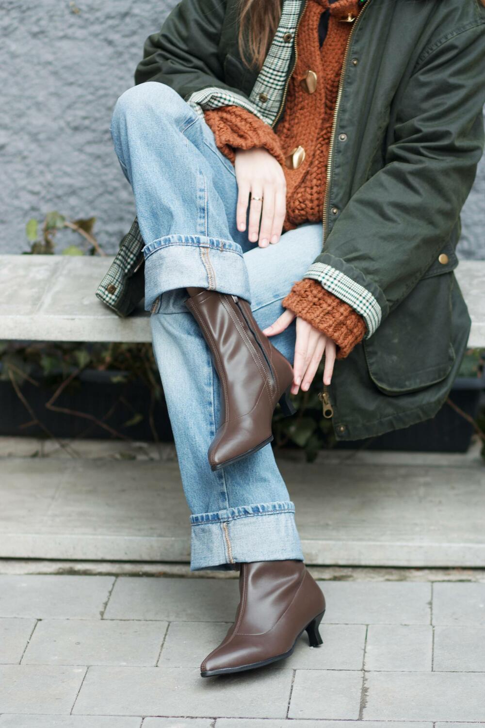 Ботильйони натуральні, шкіряні 4057/3 Шоколад, 41