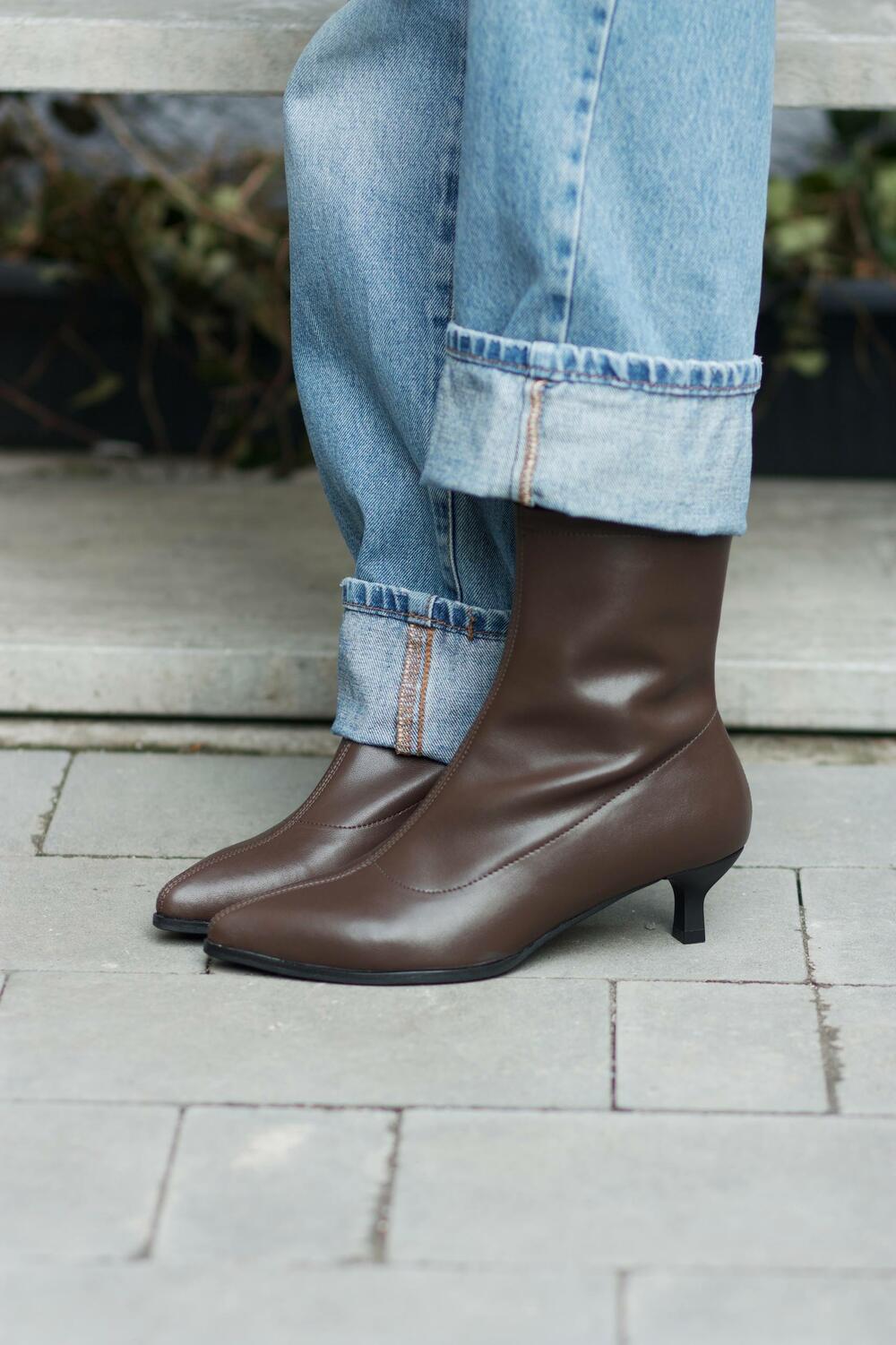 Ботильйони натуральні, шкіряні 4057/3 Шоколад, 41