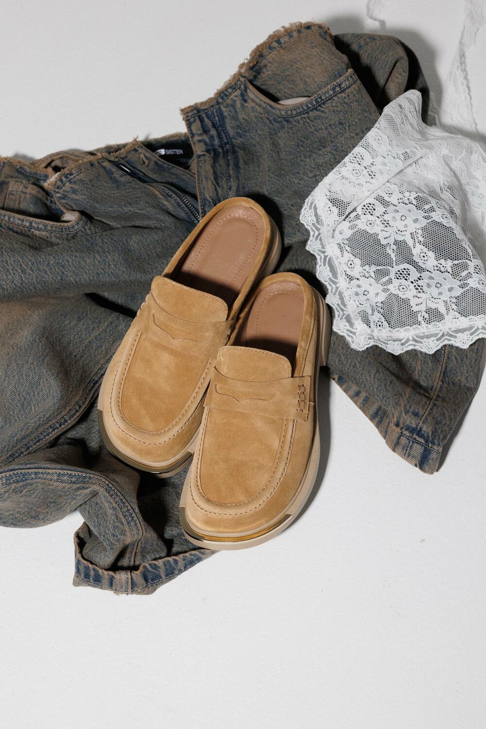 Клоги з металевим аксесуаром, Л-7-клог гірчиця, 40