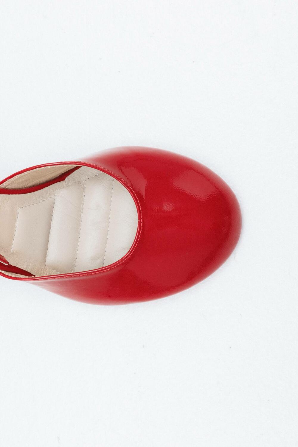 Туфлі лакові "Муза", 085162 червоний, 40