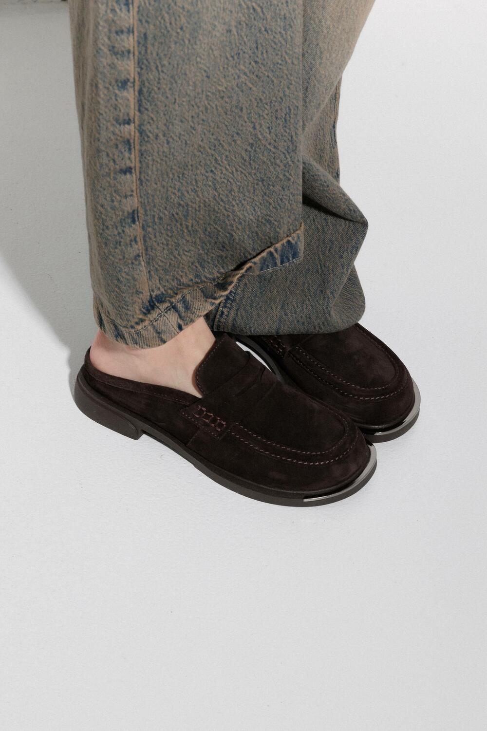 Клоги з металевим аксесуаром, Л-7-клог Шоколад, 40