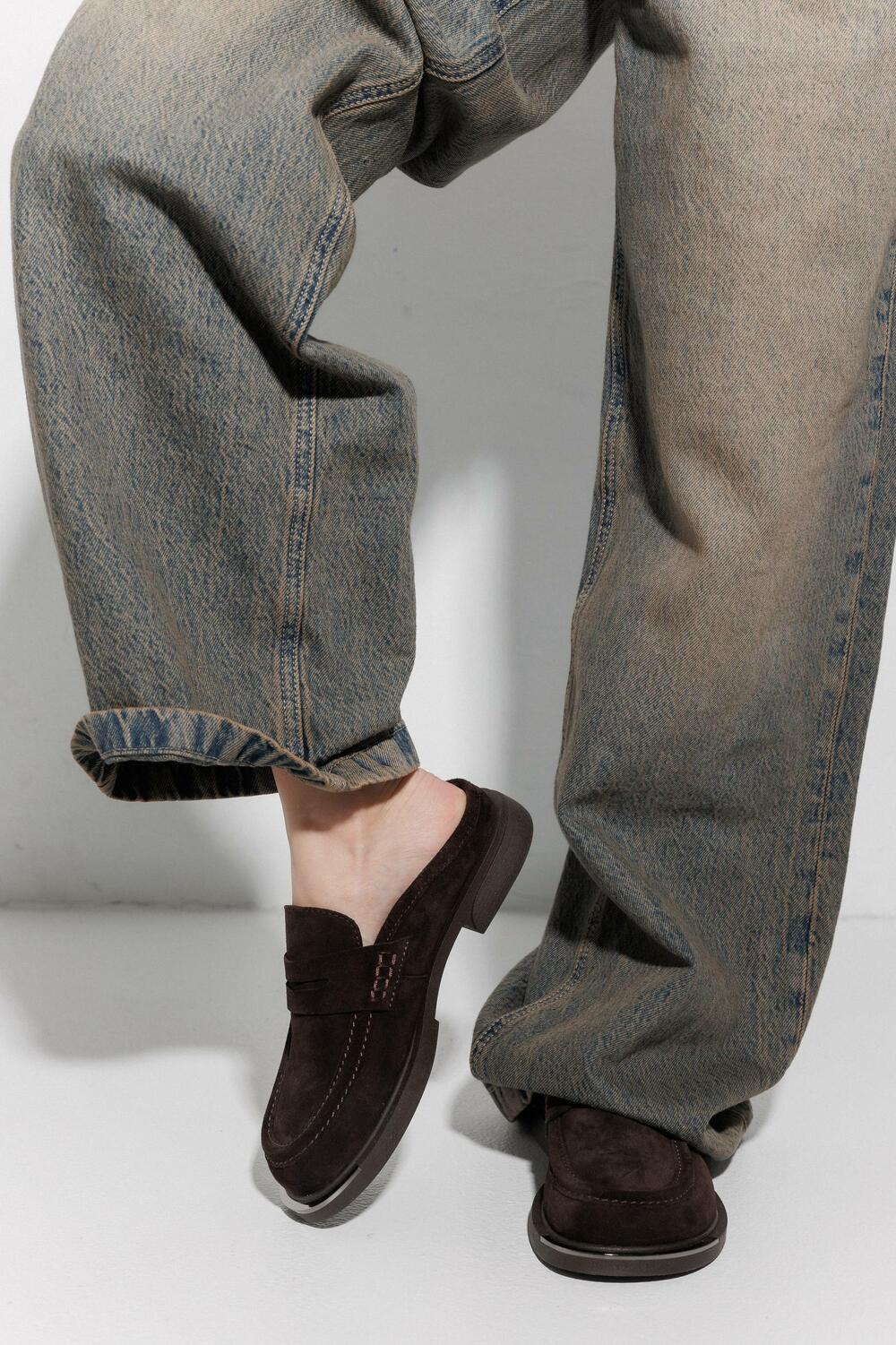 Клоги з металевим аксесуаром, Л-7-клог Шоколад, 40