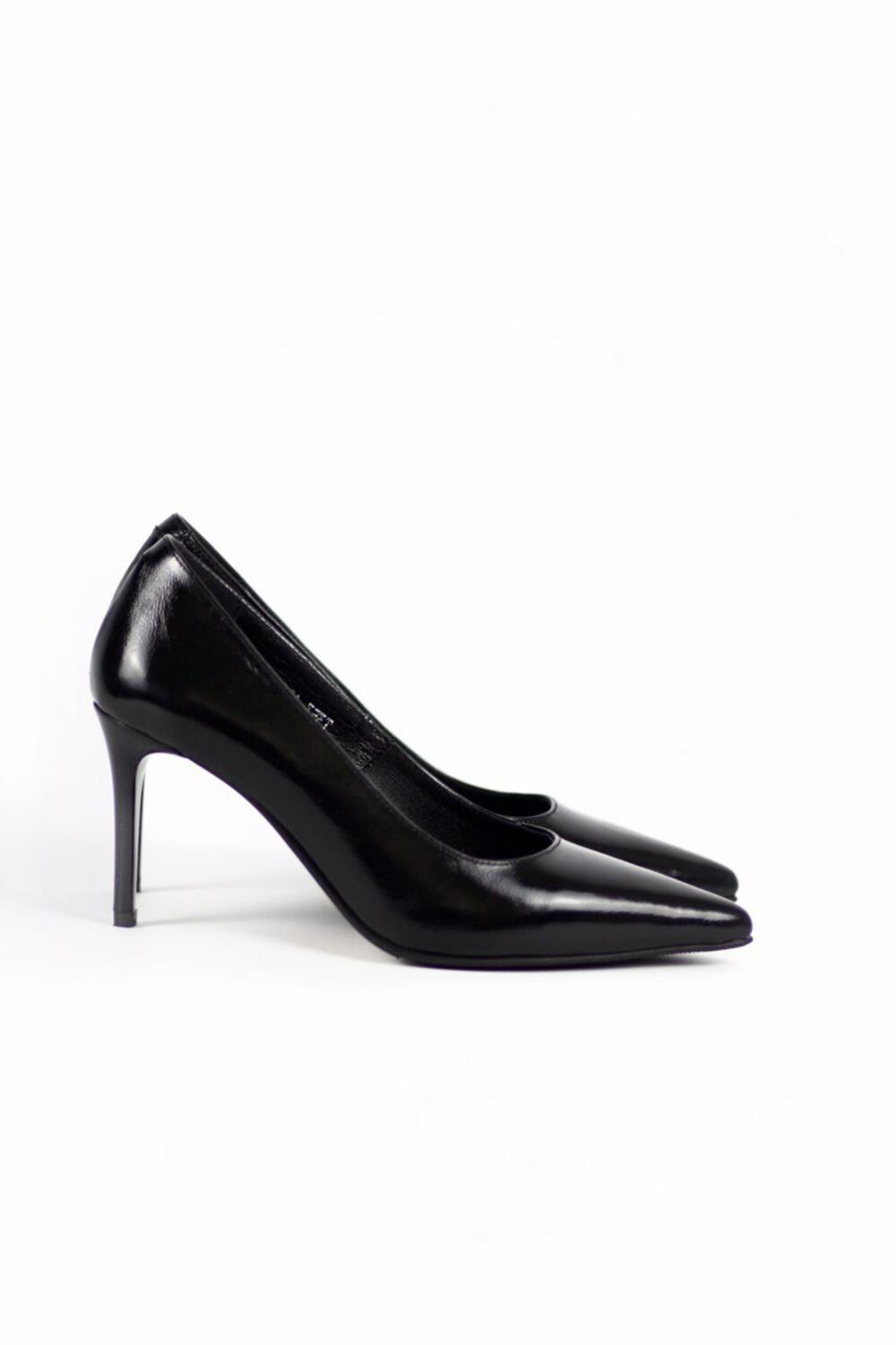 Класичні туфлі-човники лаковані, Т-353-401 чорний, 37