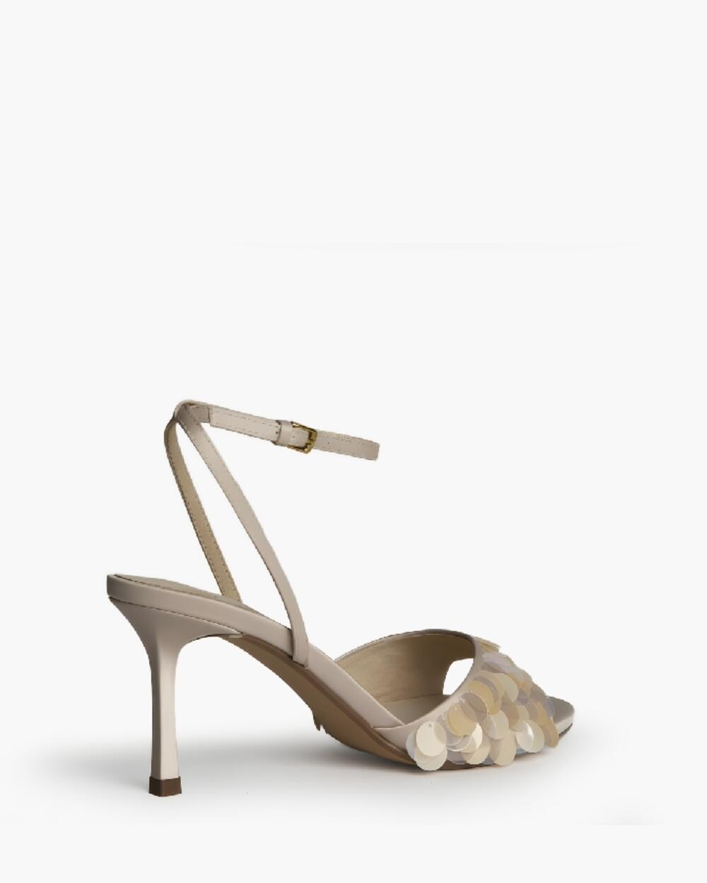 Босоніжки з паєтками М6281 беж, 41