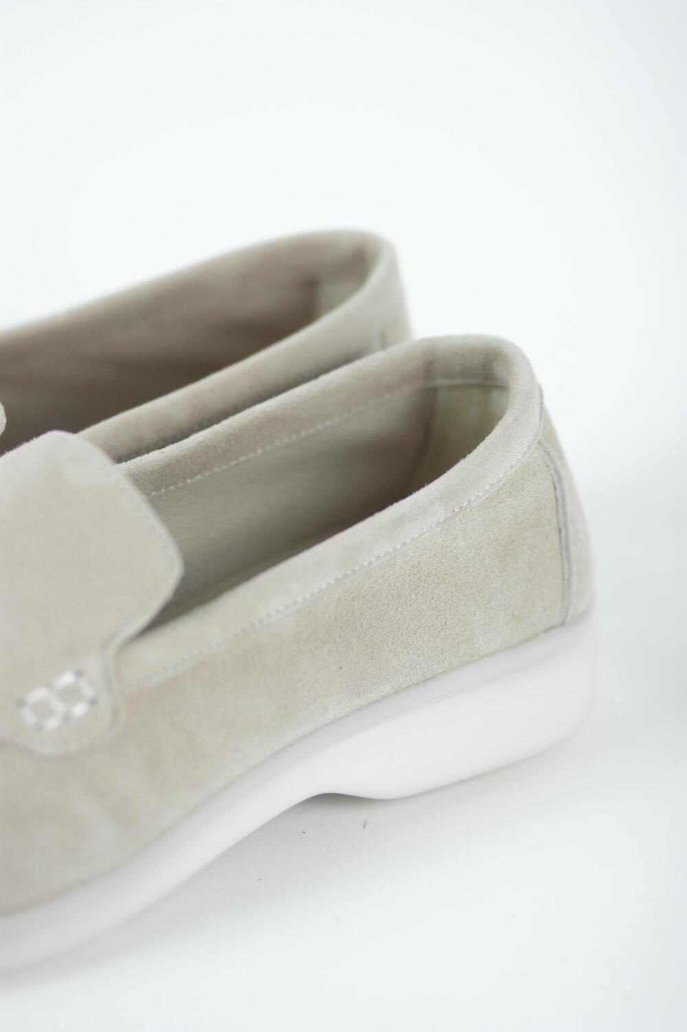 Натуральні лофери "Хіларі", велюр, T0125 айворі, 41