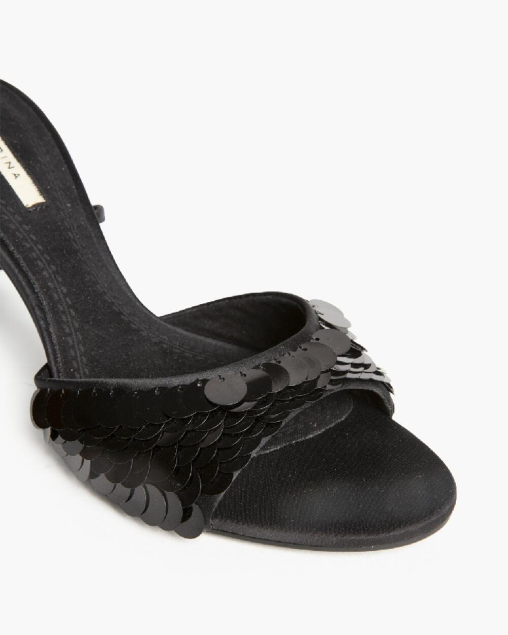 Босоніжки з паєтками М6281 чорний, 39