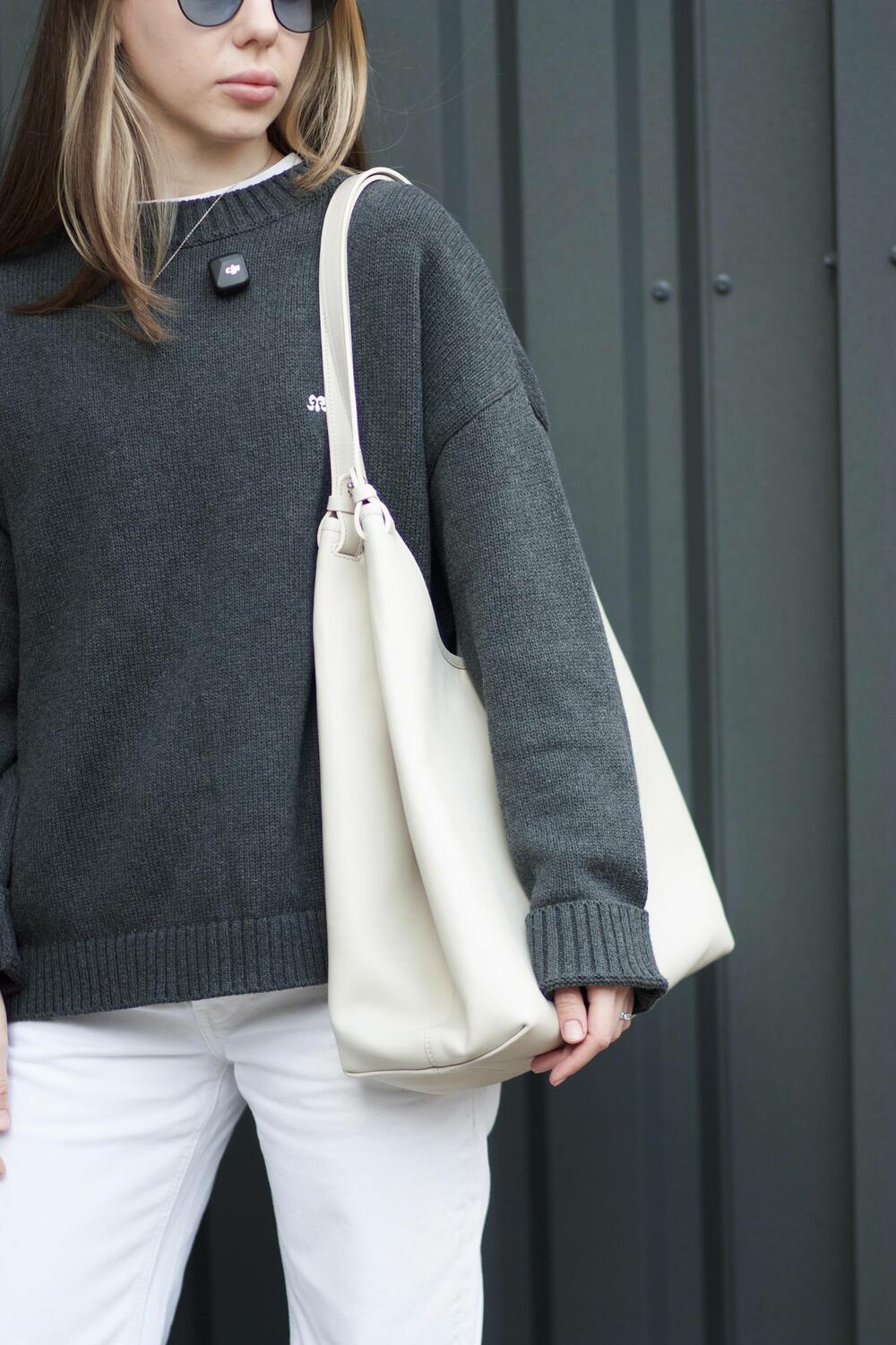 Сумка шопер Аманда молочний