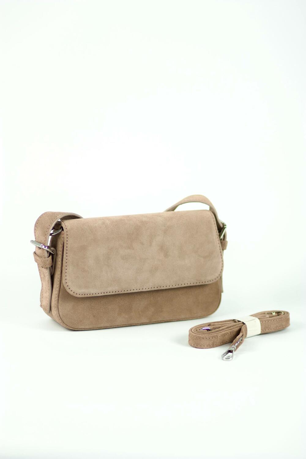 Сумка Лондон, замшева, 1055 кашемір версаль