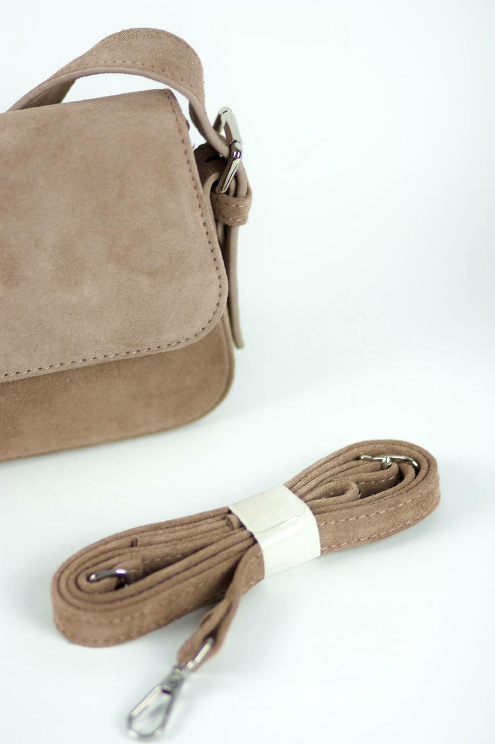 Сумка Лондон, замшева, 1055 кашемір версаль