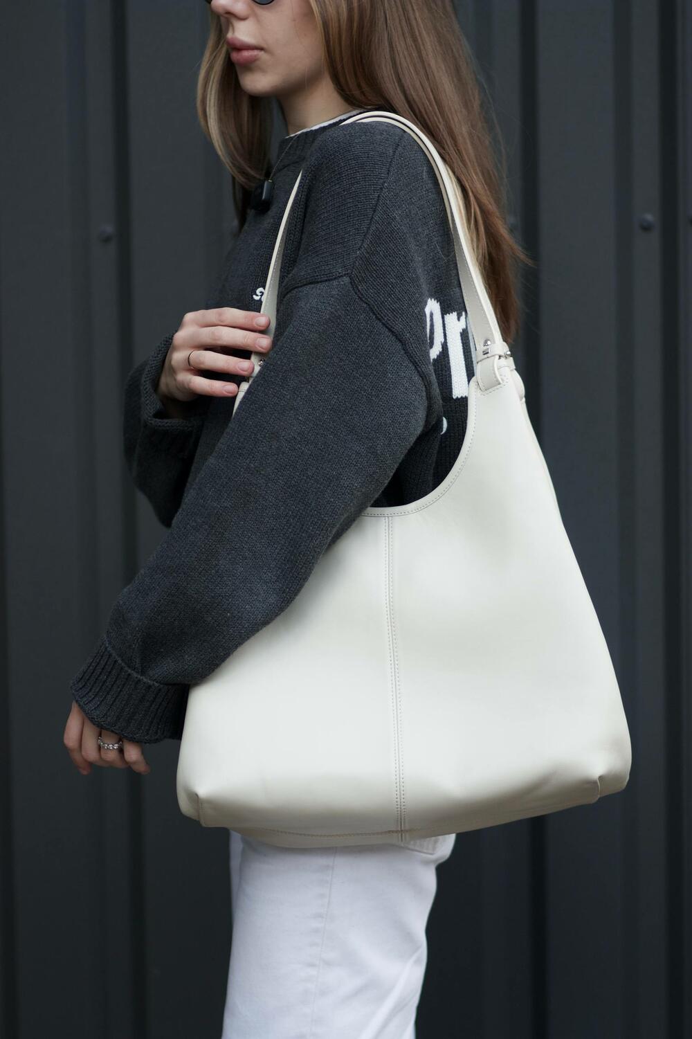 Сумка шопер Аманда молочний