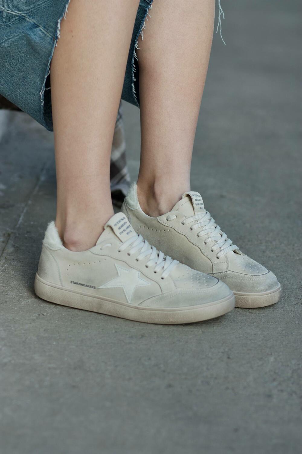 Кеди Зірка, К-10-Емодж молочний, 38