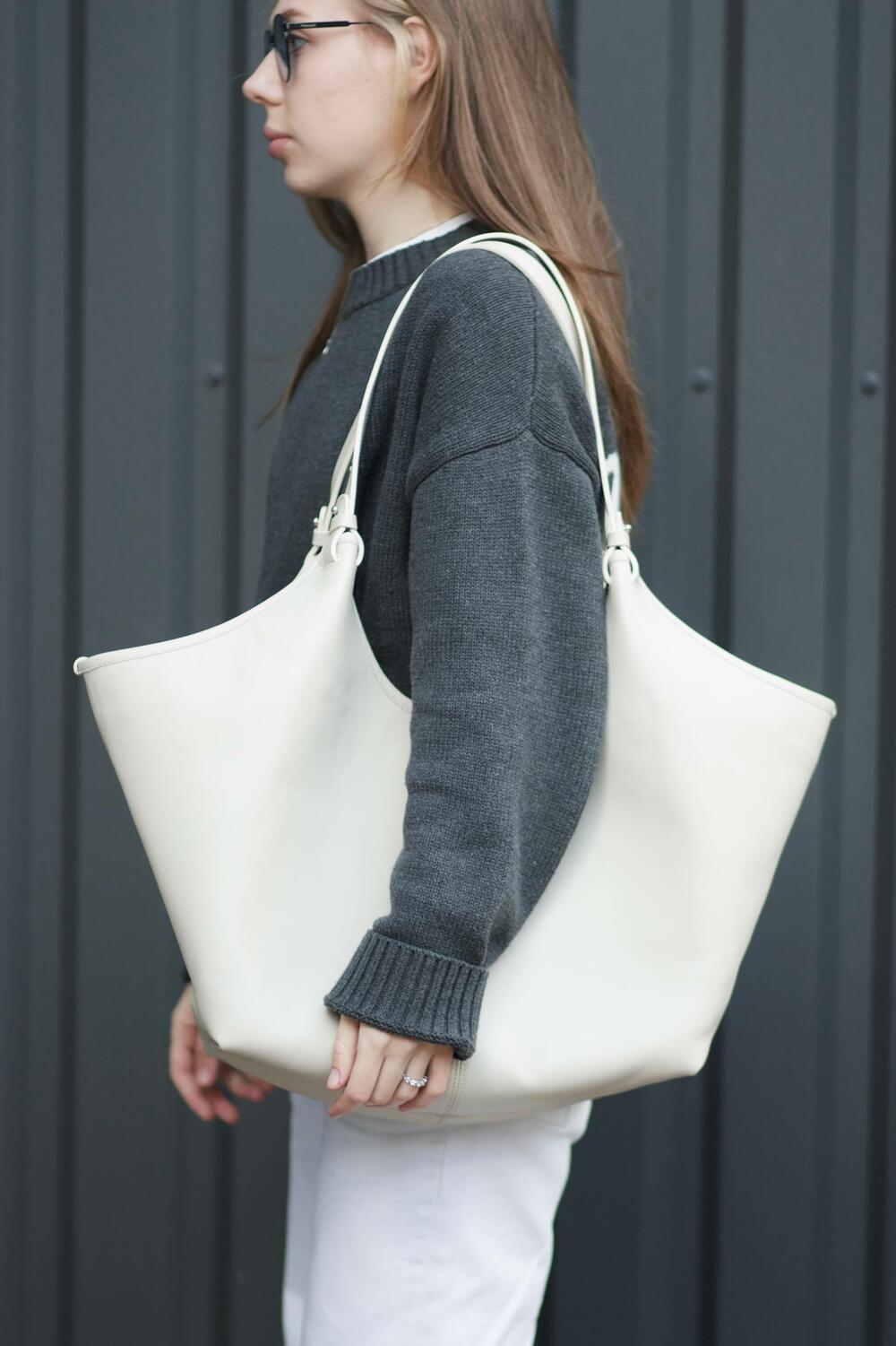 Сумка шопер Аманда молочний