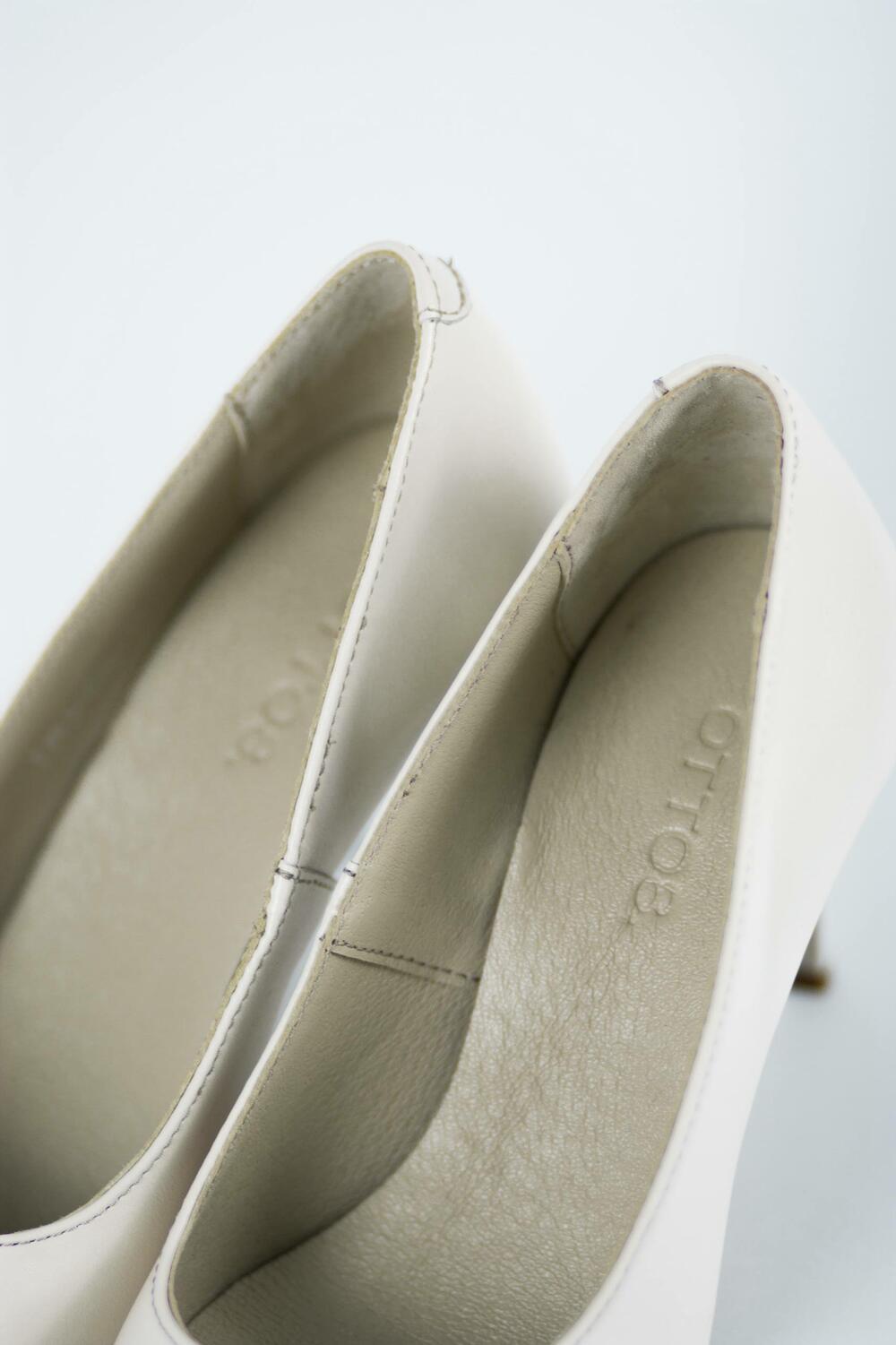 Класичні туфлі-човники шкіярні, Т-353-406 молочний, 40