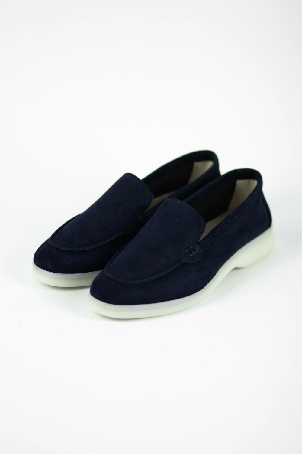 Натуральні лофери "Хіларі", велюр, T0125 