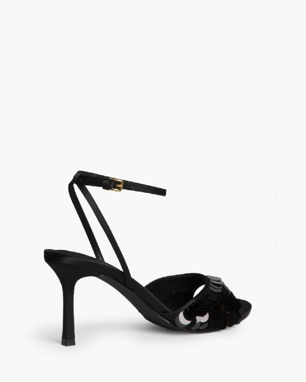 Босоніжки з паєтками М6281 чорний, 39