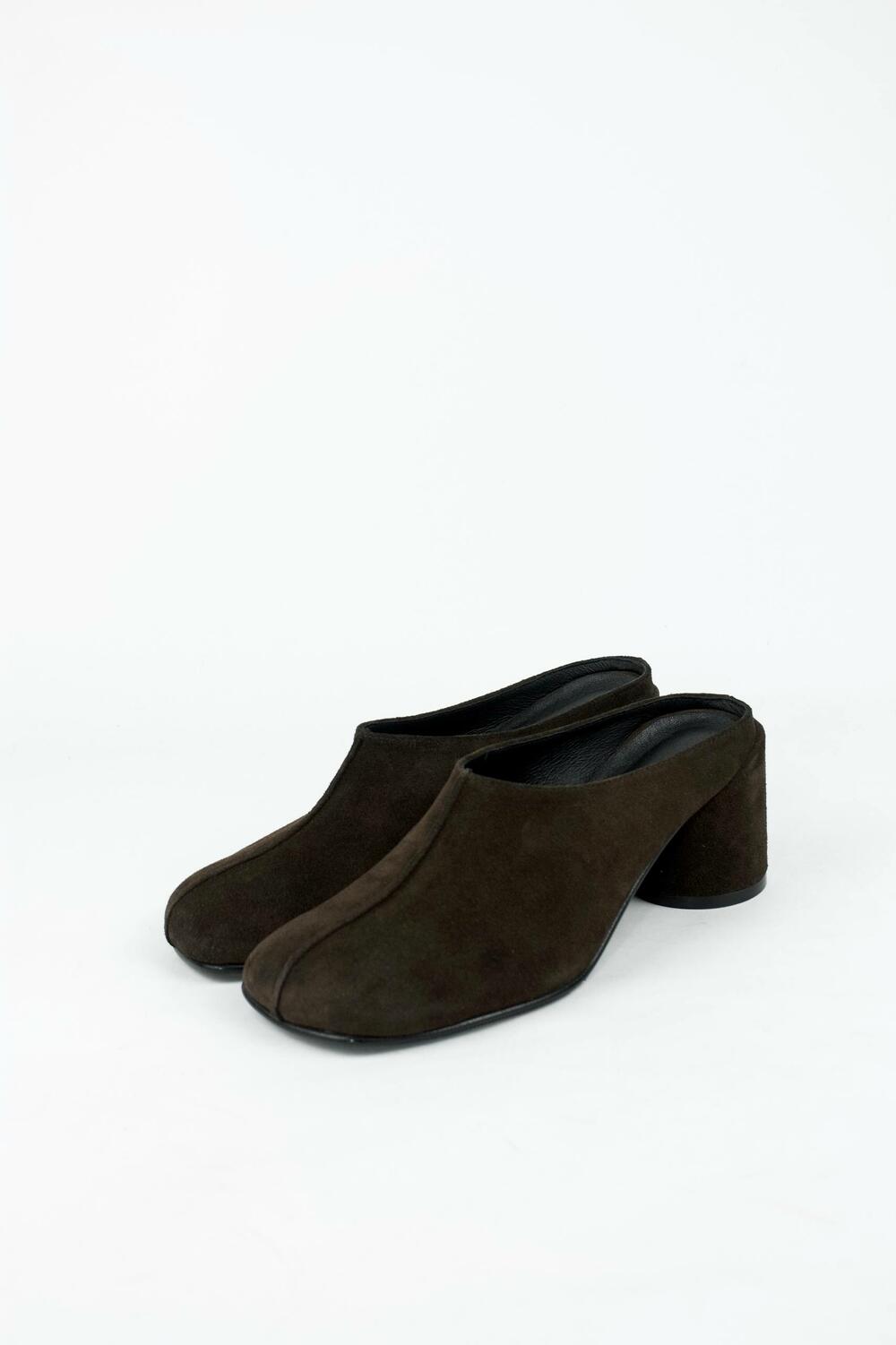 Сабо замшеві, 26646 Шоколад, 40