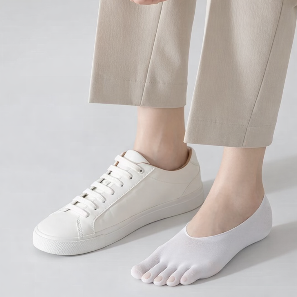 Шкарпетки 5-ти пальчикові, ультратонкі білий