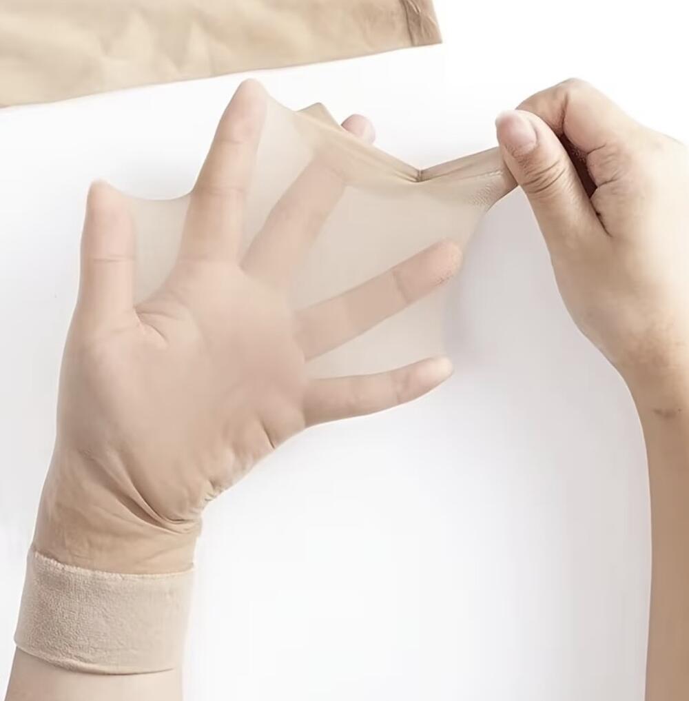 Шкарпетки капронові з відкритими пальцями світло-бежевий