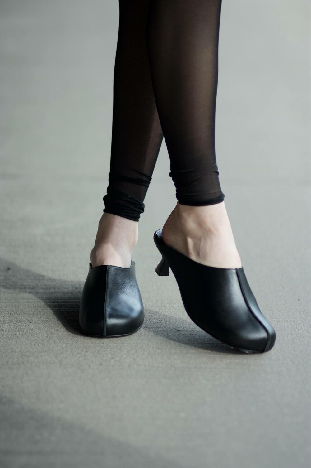 Сабо, підбори 4 см, 26647 чорний, 40