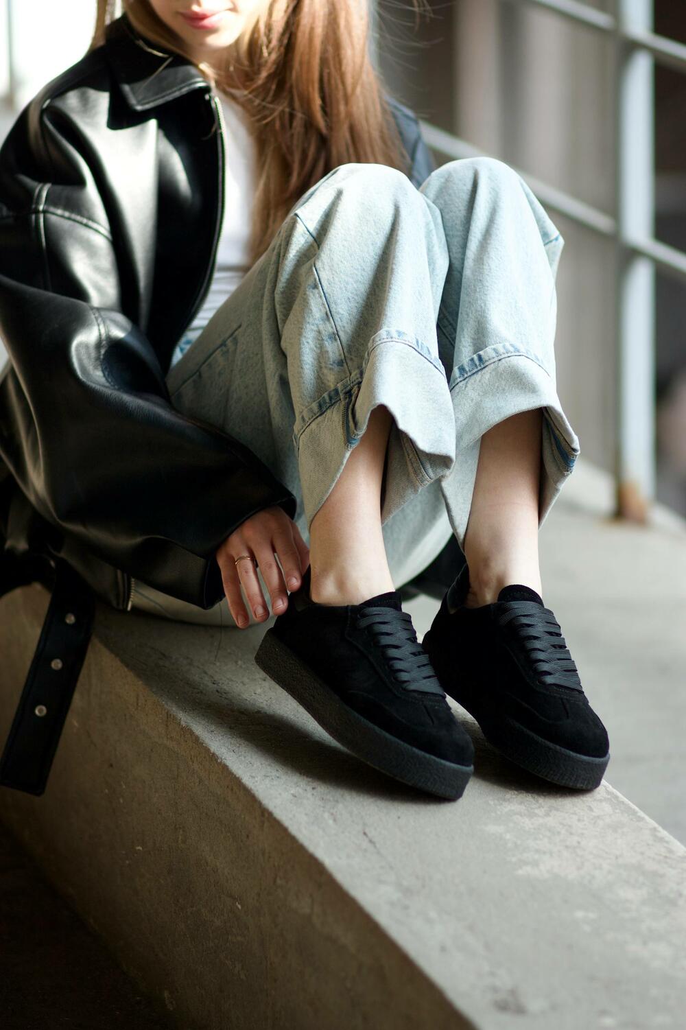 Кеди класичні на підвищеній підошві, Т-5/2-21413 чорний, 38