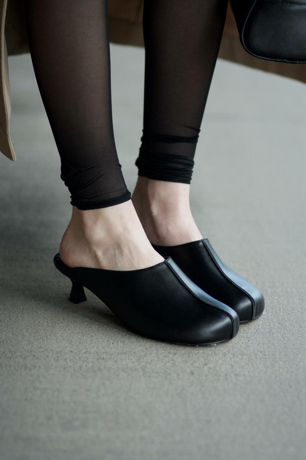 Сабо, підбори 4 см, 26647 чорний, 40