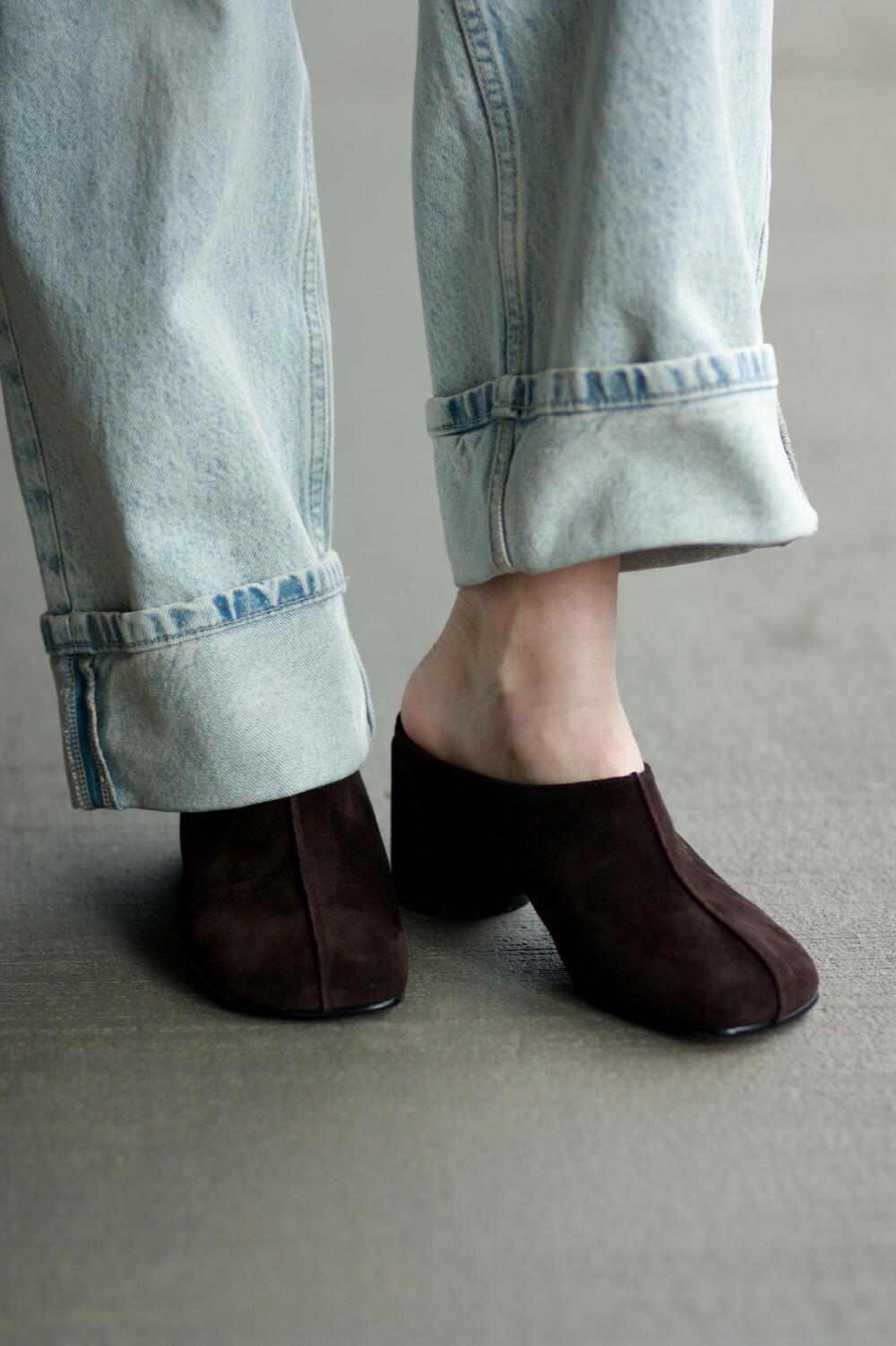 Сабо замшеві, 26646 Шоколад, 37