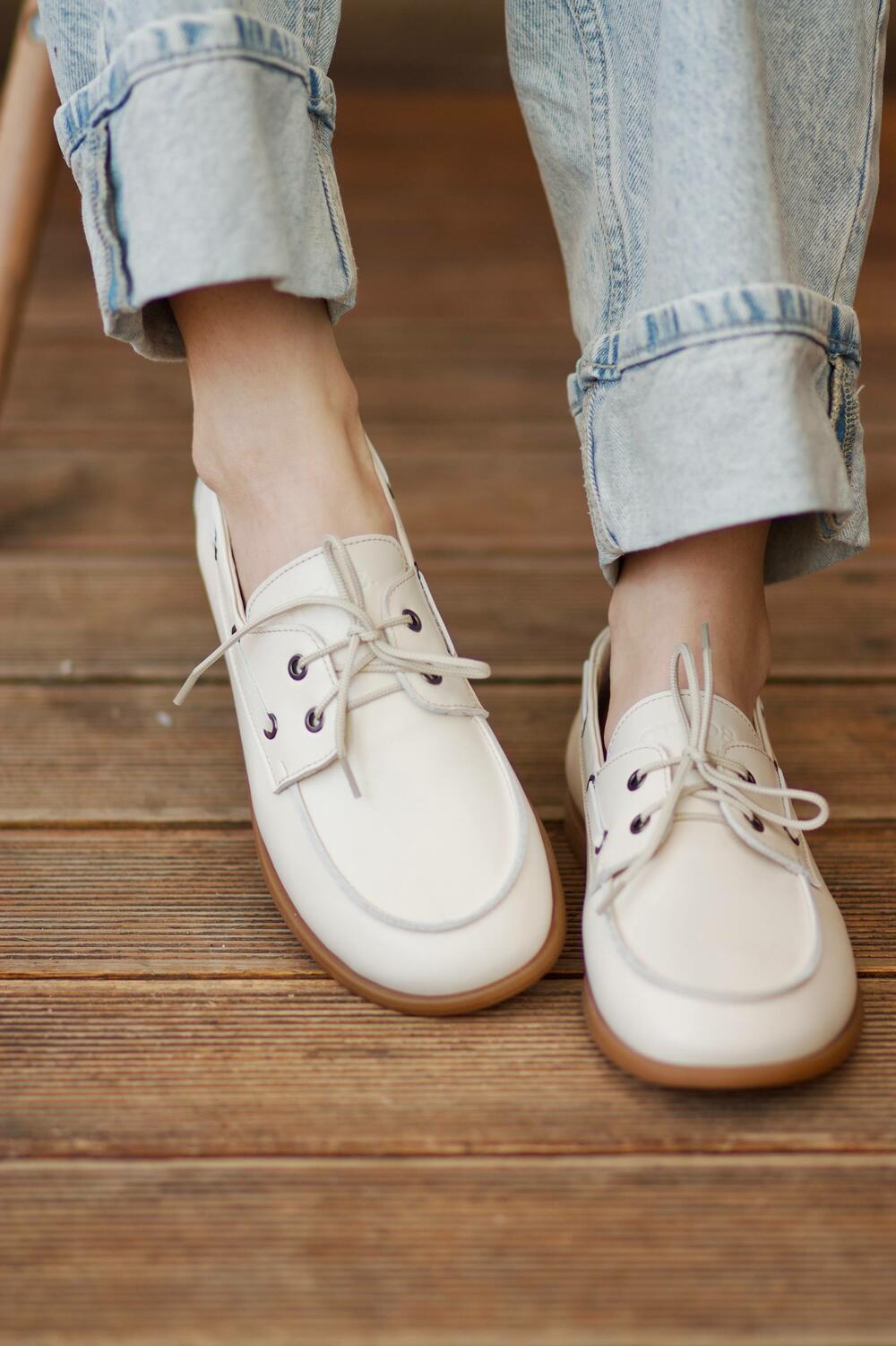 Топсайдери OTTO8., Т-345-401 молочний, 39