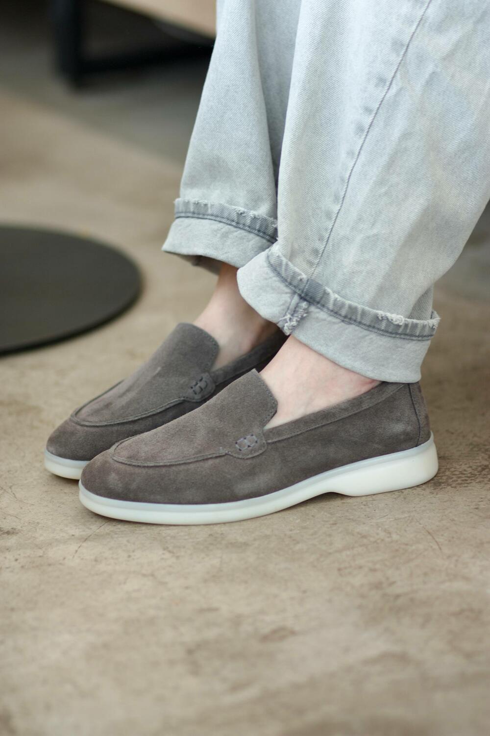 Натуральні лофери "Хіларі", T0125 графіт, 39