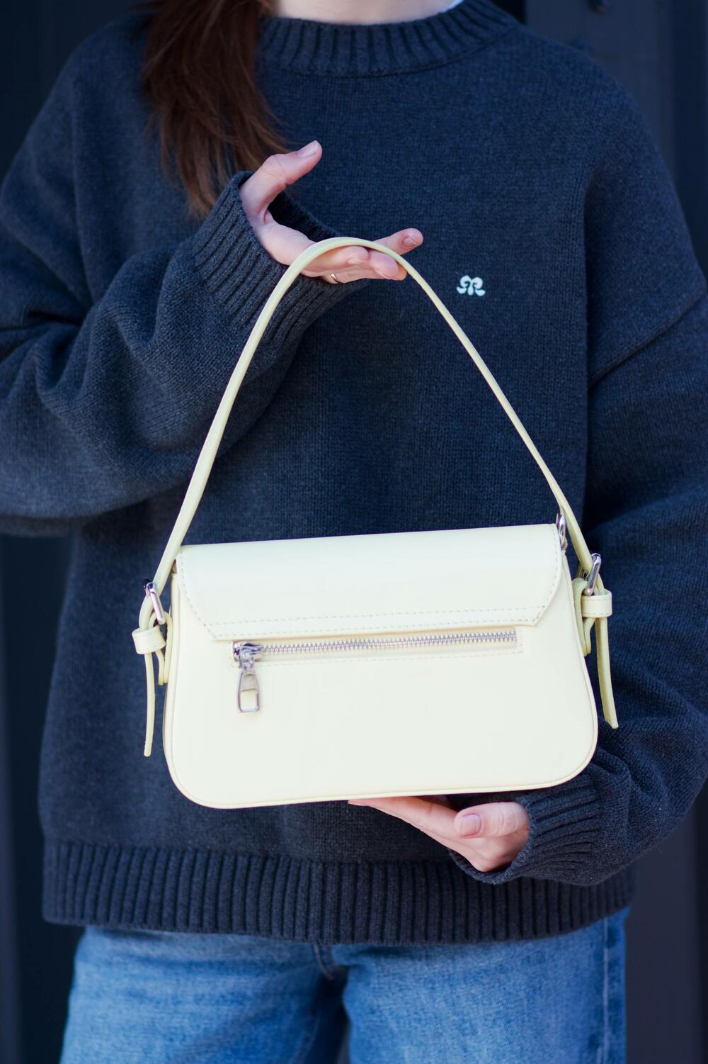 Сумка Лондон шкіряна, 1055 лимонний