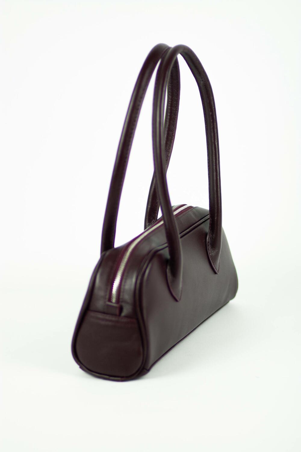 Сумка шкіряна, Такса, 1069 бордо