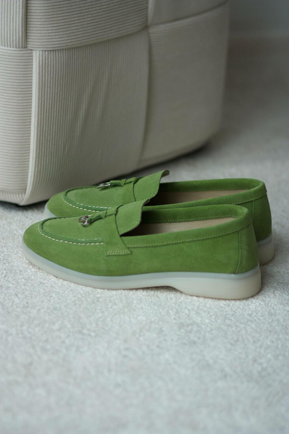 Лофери натуральні "loro piana", Т0526/1 травʼяний, 41