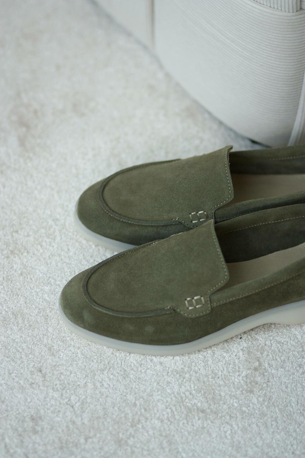 Натуральні лофери "Хіларі", T0125 фісташка, 41