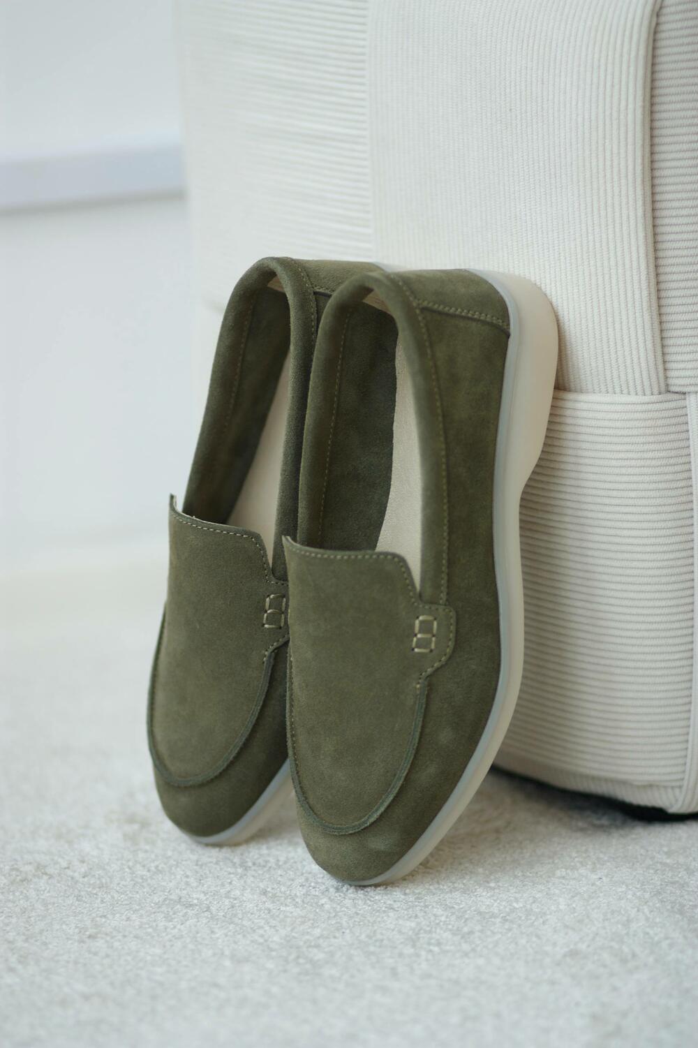 Натуральні лофери "Хіларі", T0125 фісташка, 41