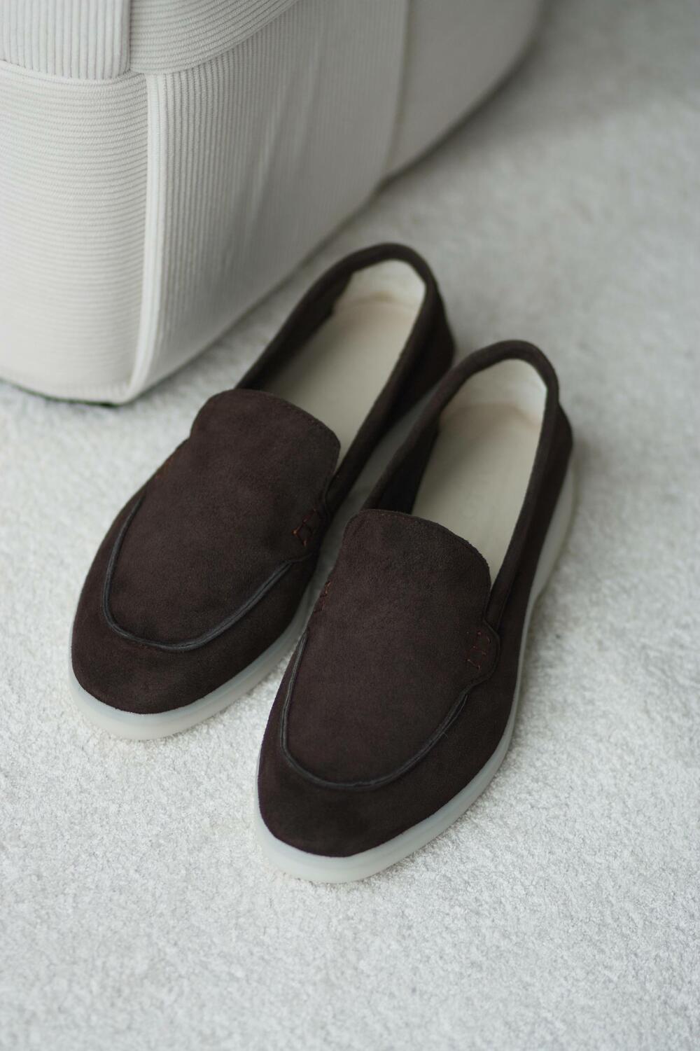 Натуральні лофери "Хіларі", велюр, T0125 