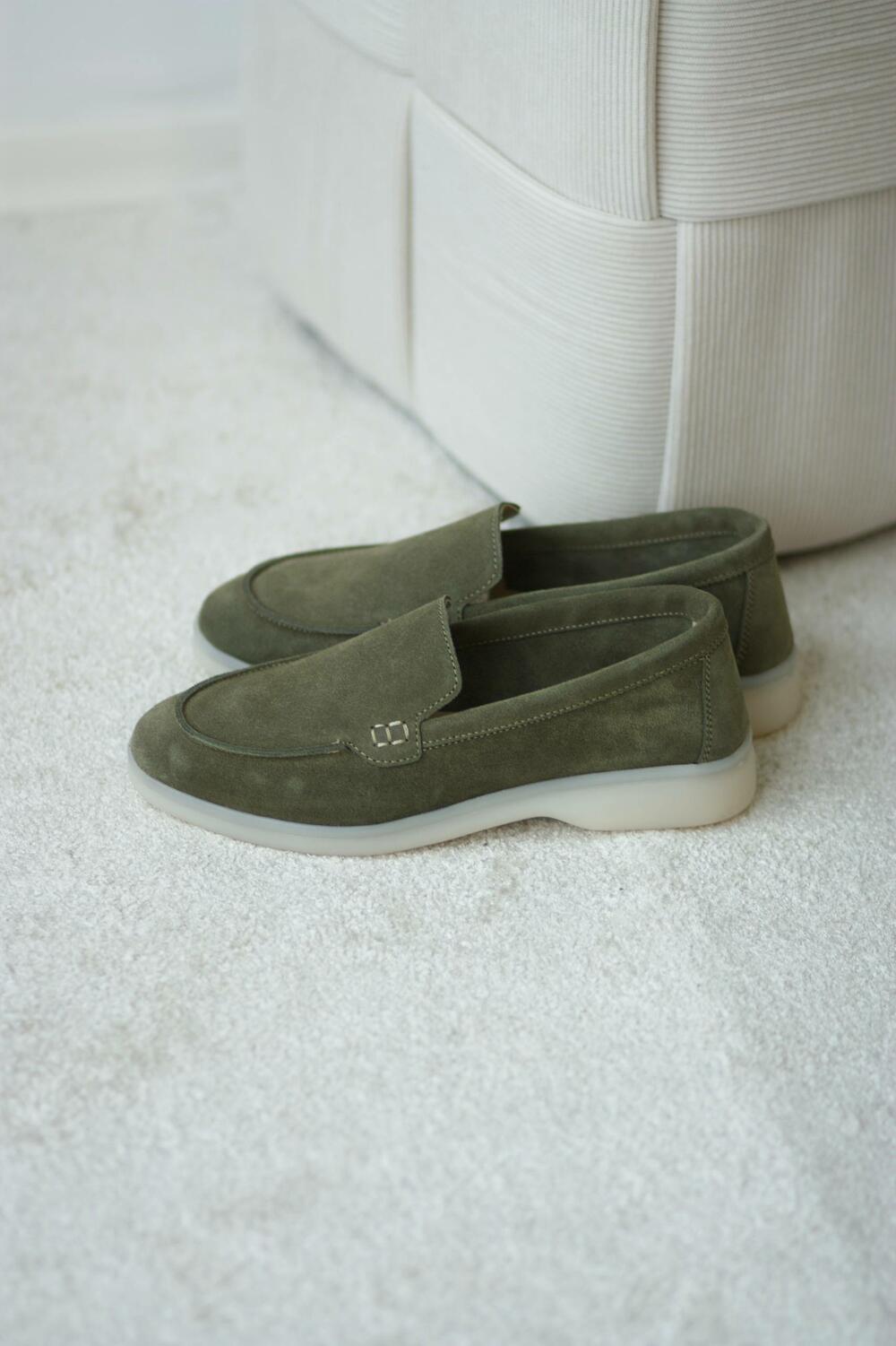 Натуральні лофери "Хіларі", T0125 фісташка, 41