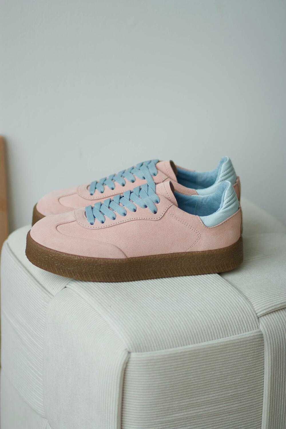 Кеди класичні на підвищеній підошві, ЗАМША, Т-5/2-21413 ніжно-рожевий, 41